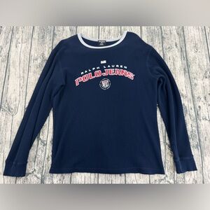 Ralph Lauren Polo Jeans Waffle Knit Thermal Long Sleeve Shirt, Men's Size XL